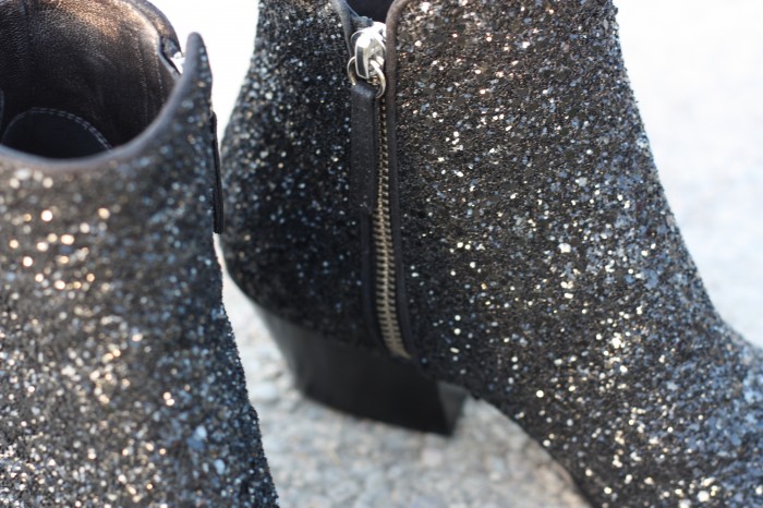 Zanotti top grise pailletée