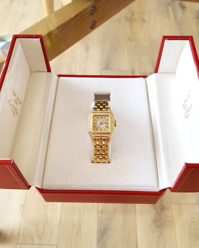 panthère,cartier,montre,montre cartier,montre en or,cartier vintage,montre vintage